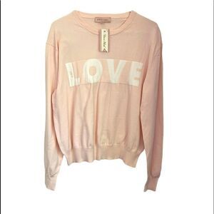 PHILOSOPHY Viscose Blend Pink Love Sweater.Size M